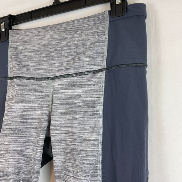 Lululemon Leggings 6 Gray Heather Space Dye Mesh Details Zipper Pocket - Picture 5 of 12